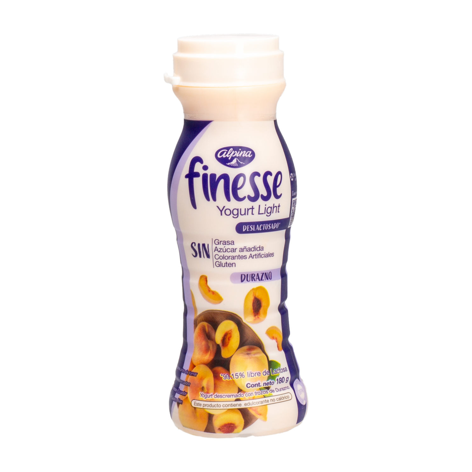 Yogurt Deslactosado Durazno FINESSE 180 G