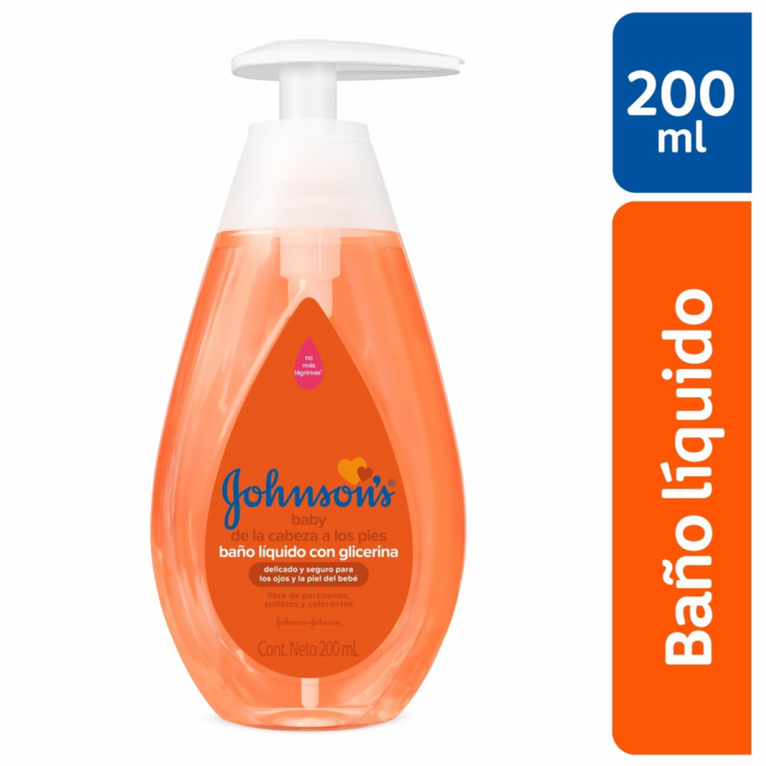 Baño Líquido Bebé Cabeza A Pies JOHNSON’S 200 Ml