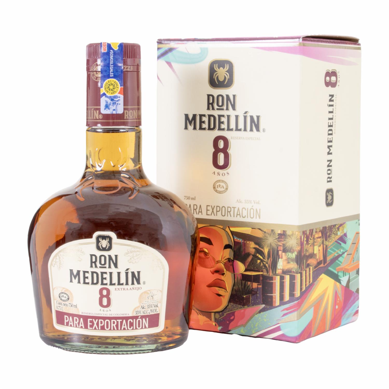 Ron Añejo 8 Años Ron MedellÍn 750 Ml