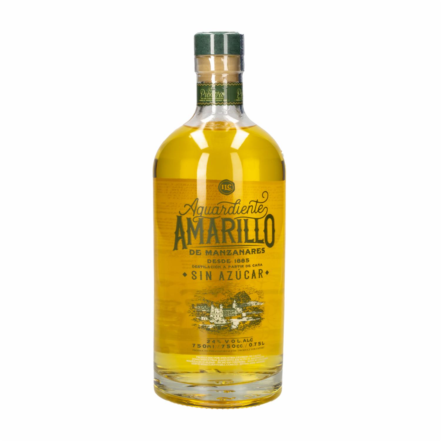 Aguardiente De Manzanares Sin Azúcar Amarillo 750 Ml