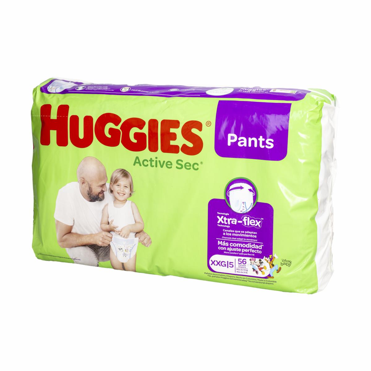 Pañales Desechables Active Sec XXG Etapa 5 HUGGIES X 56 Uds