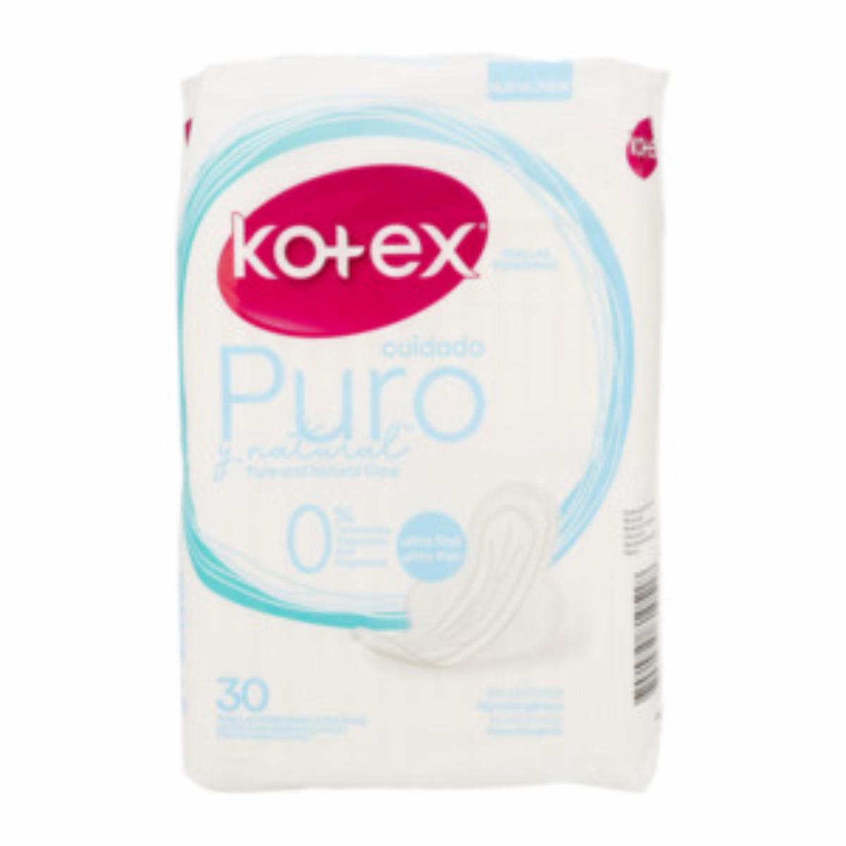 Toallas Femeninas Puro Y Natural Ultra Fino KOTEX 30 U