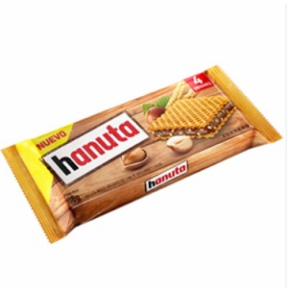 Galleta Waffer Con Relleno De Crema De Avellana HANUTA 88 G