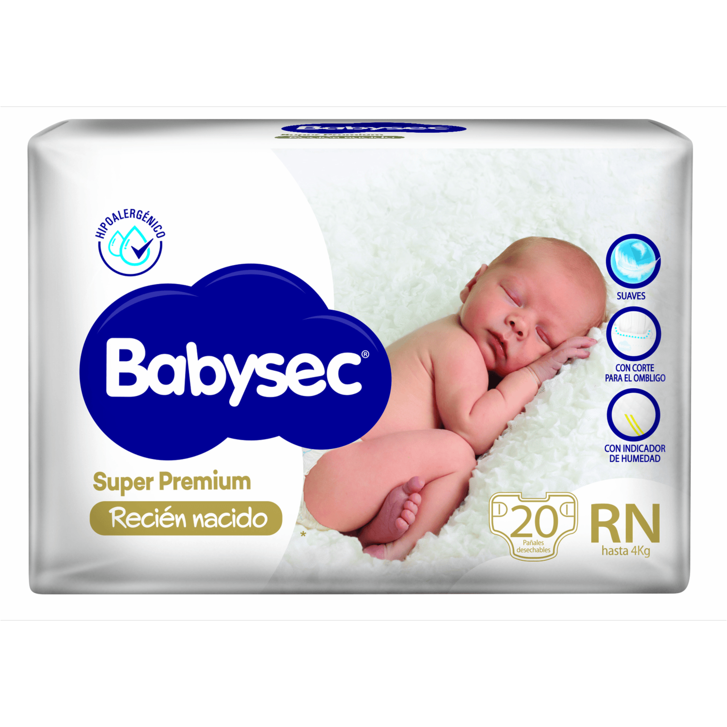 Pañal Recién Nacido Super Premium BABYSEC X 20 Uds