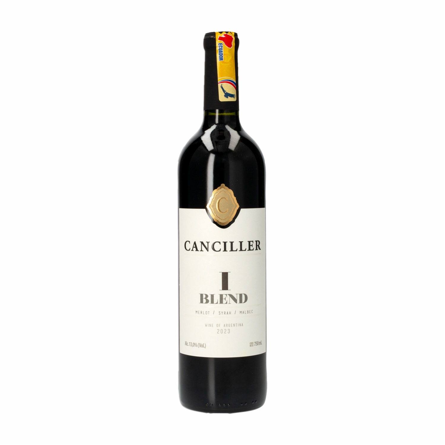Vino Tinto Blend Merlot Syrah Malbec Argentino CANCILLER 750 Ml