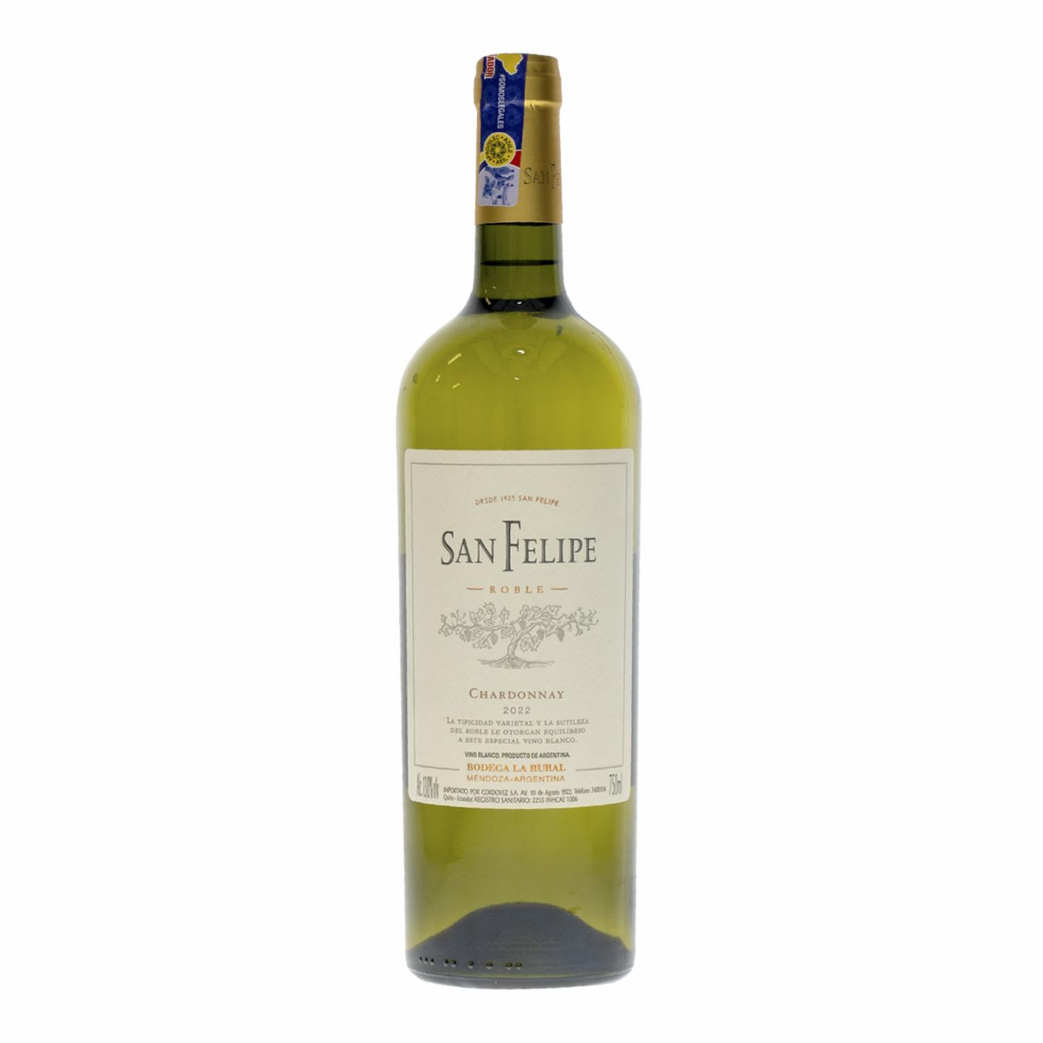 Vino Tinto Chardonnay SAN FELIPE 750 Ml