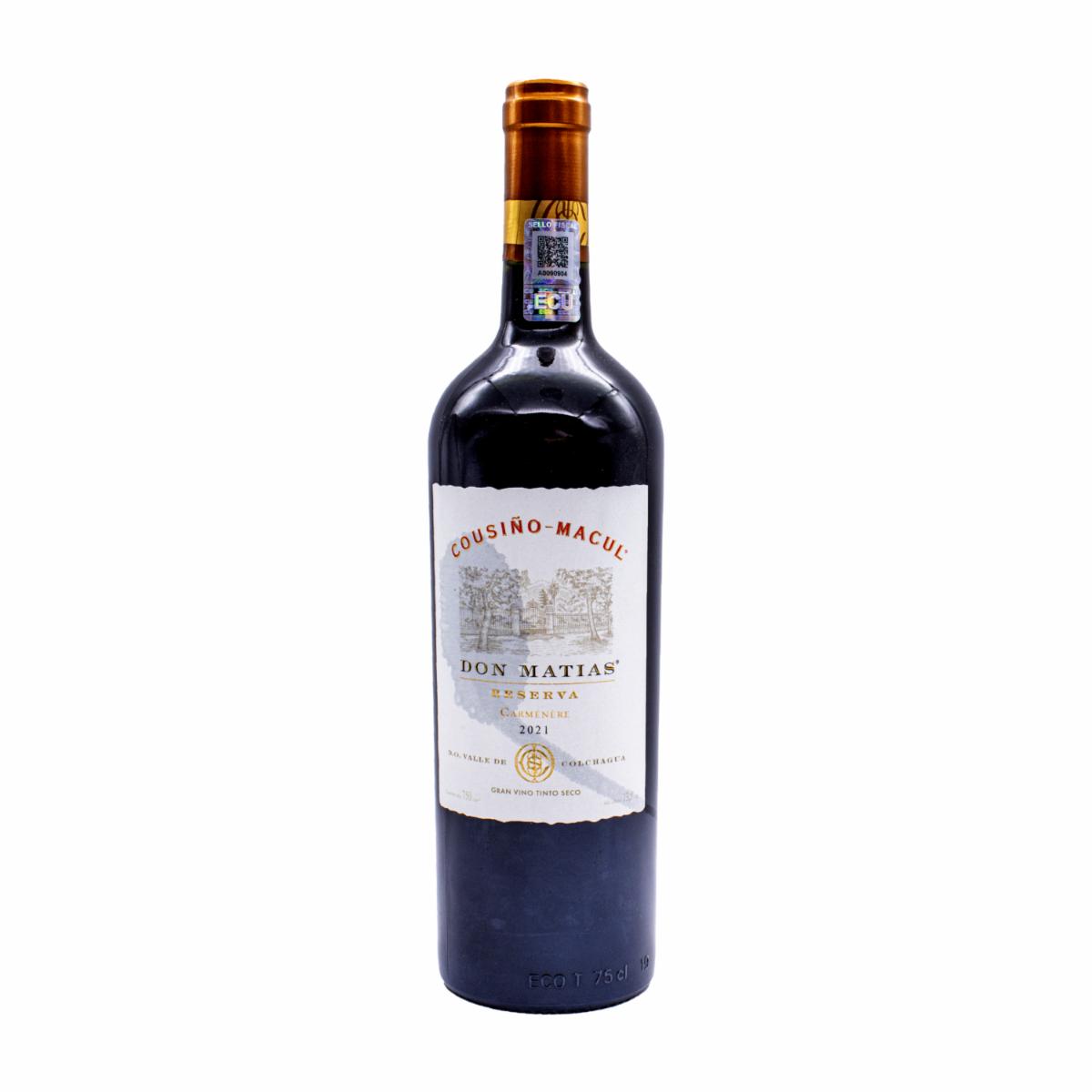 Vino Tinto Don Matias Carmenere CousiÑo Macul 750 Ml