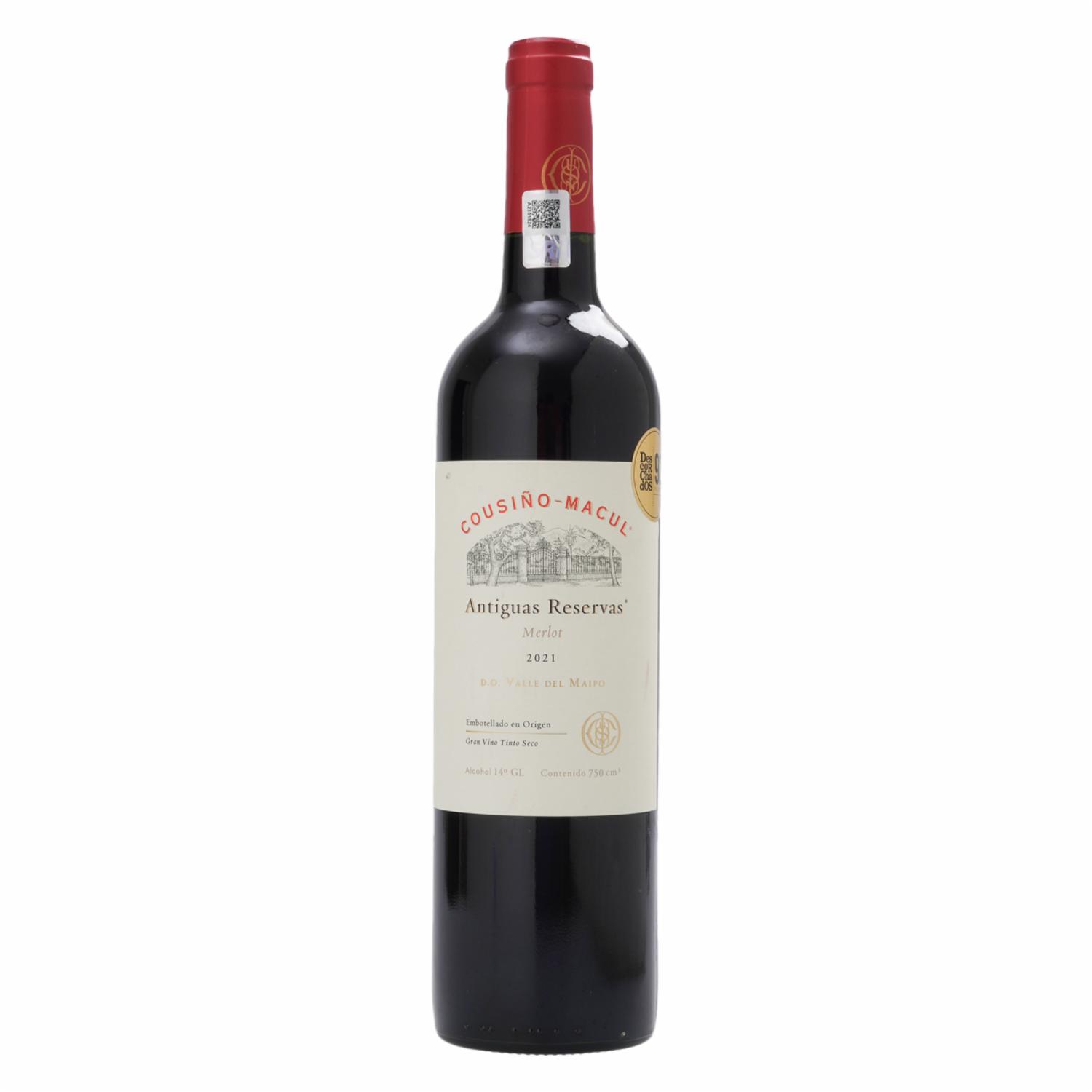 Vino Tinto Chileno Merlot Reservado COUSIÑO MACUL 750 Ml