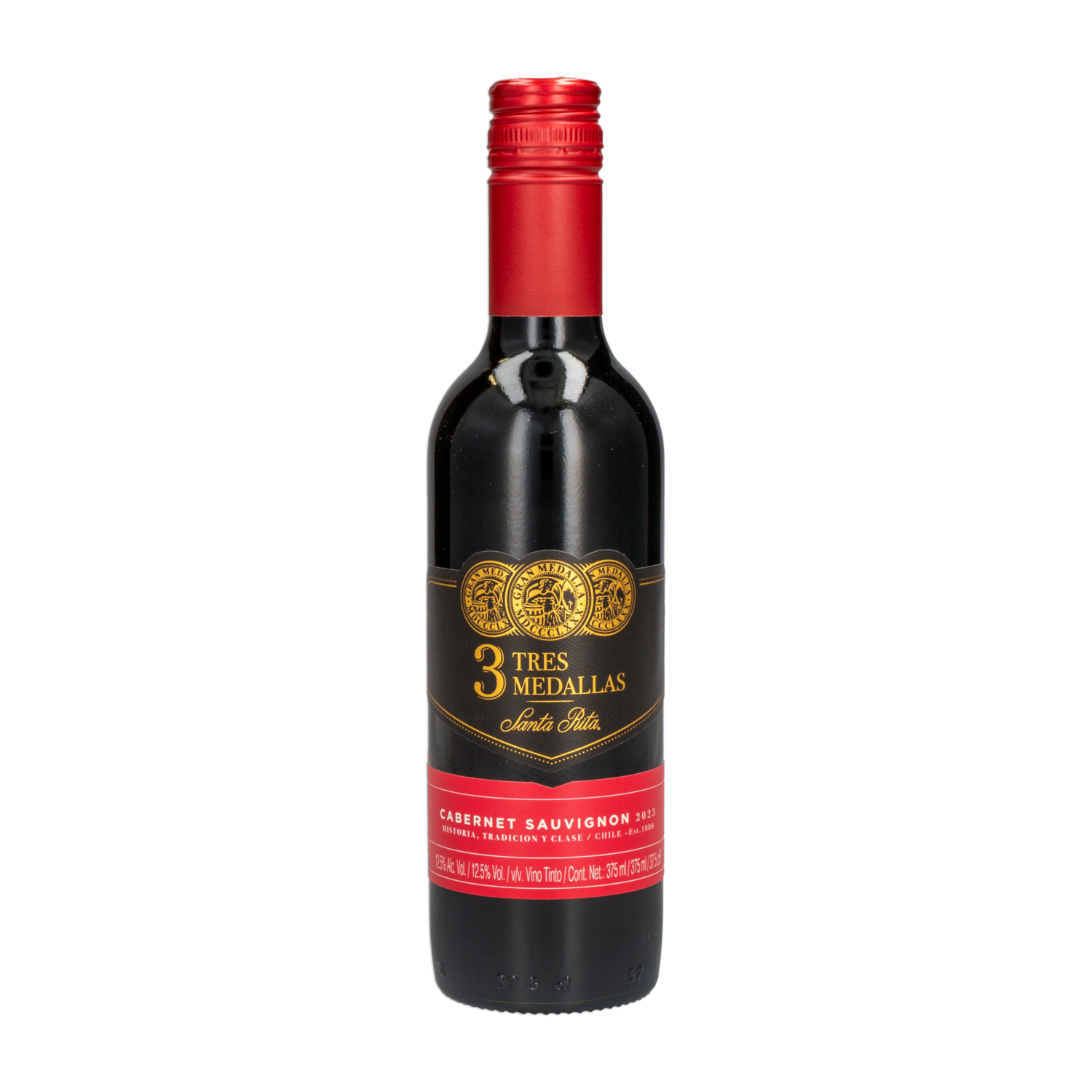 Vino Tinto Cabernet Sauvignon TRES MEDALLAS 375 Ml