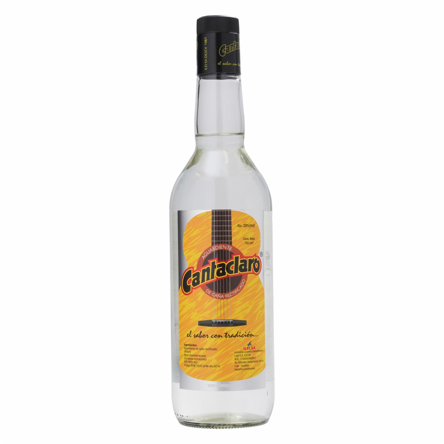 Aguardiente Tradicional CANTACLARO 750 Ml