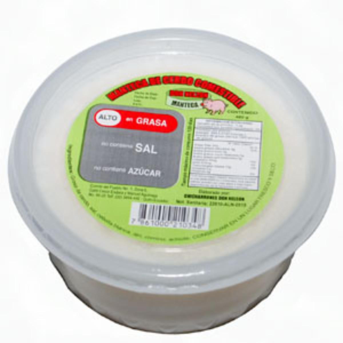 Manteca De Cerdo Comestible DON NELZON 400g