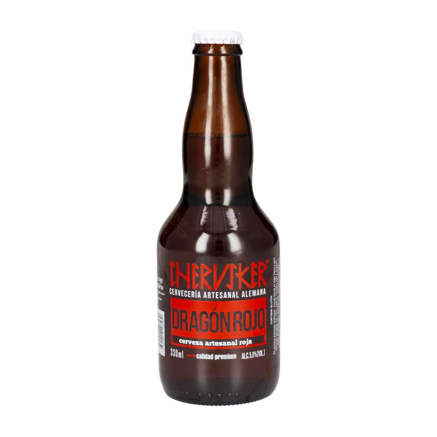 Cerveza Artesanal Dragon Rojo Cherusker 330 Ml
