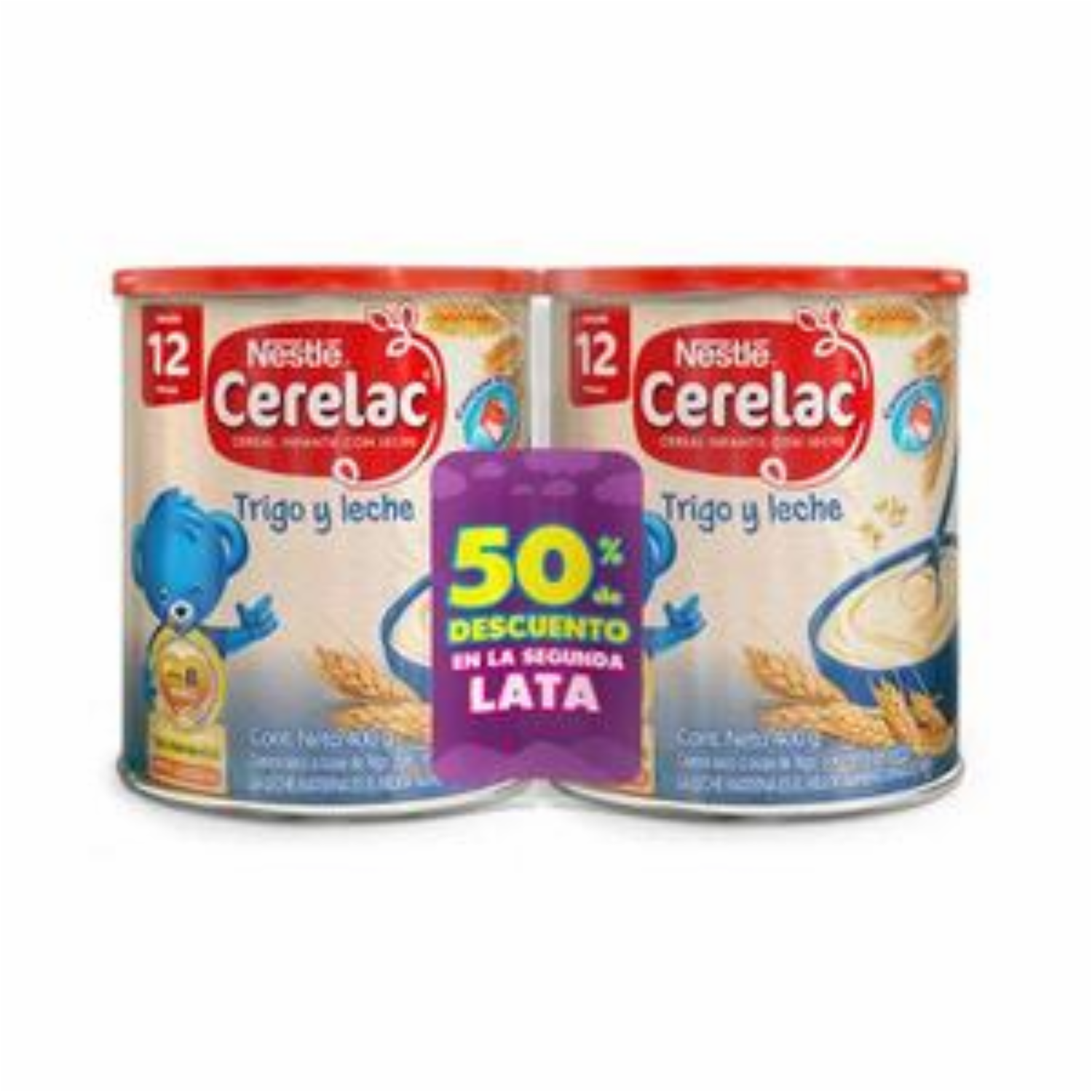 Cereal Infantil Con Probióticos Iron CERELAC 2 Tarros X 400 Gr
