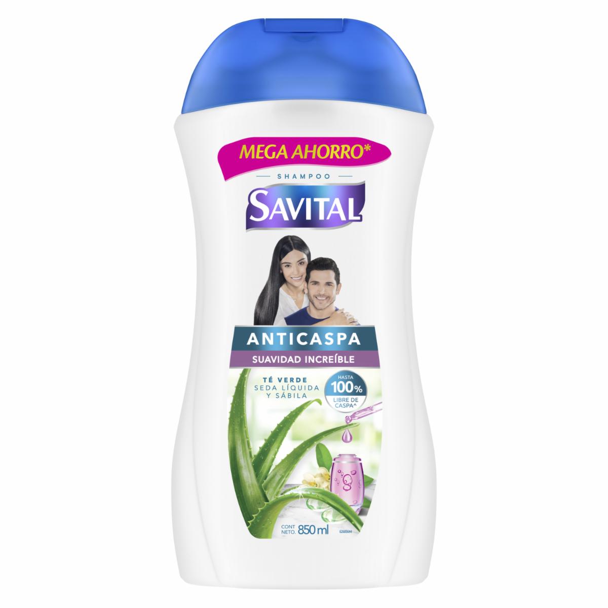 Shampoo De Cabello Anticaspa Té Y Seda SAVITAL 850 Ml