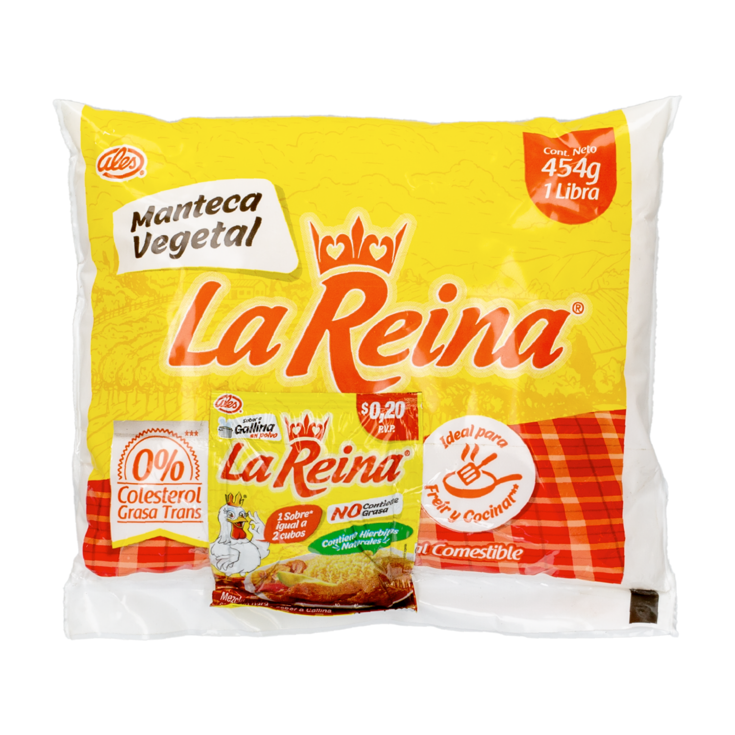Manteca Vegetal De Cocina LA REINA 454 G