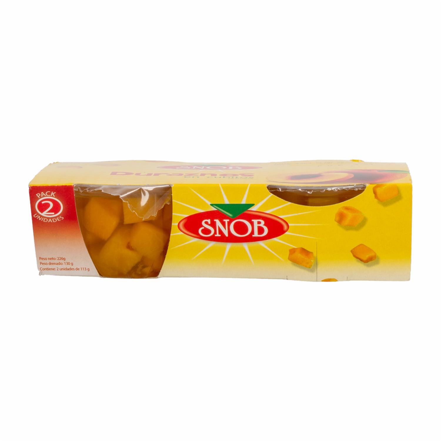 Duraznos En Almíbar SNOB 2×113 G
