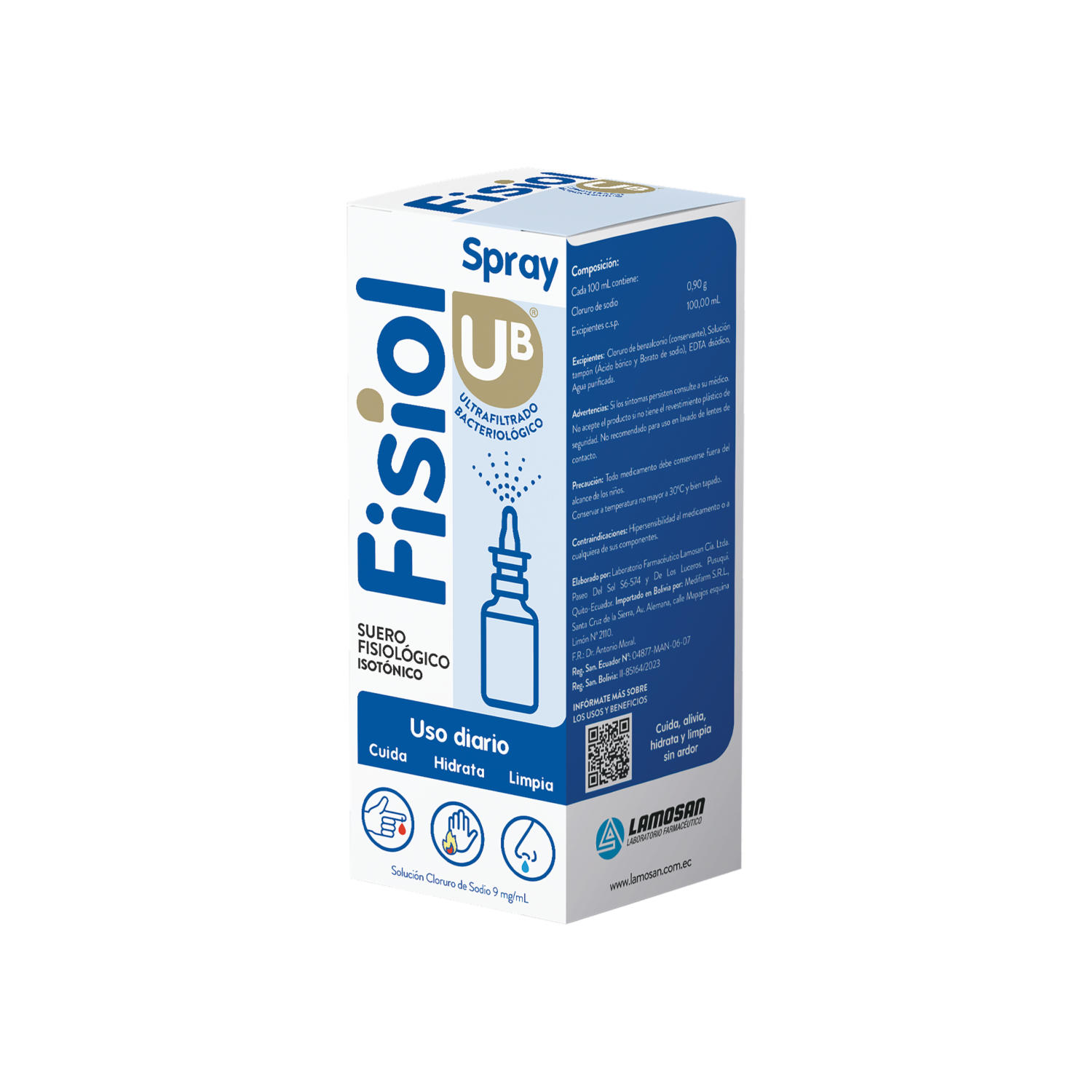 Suero Fisiológico En Spray Uso Diario Ub FISIOL 40 Ml