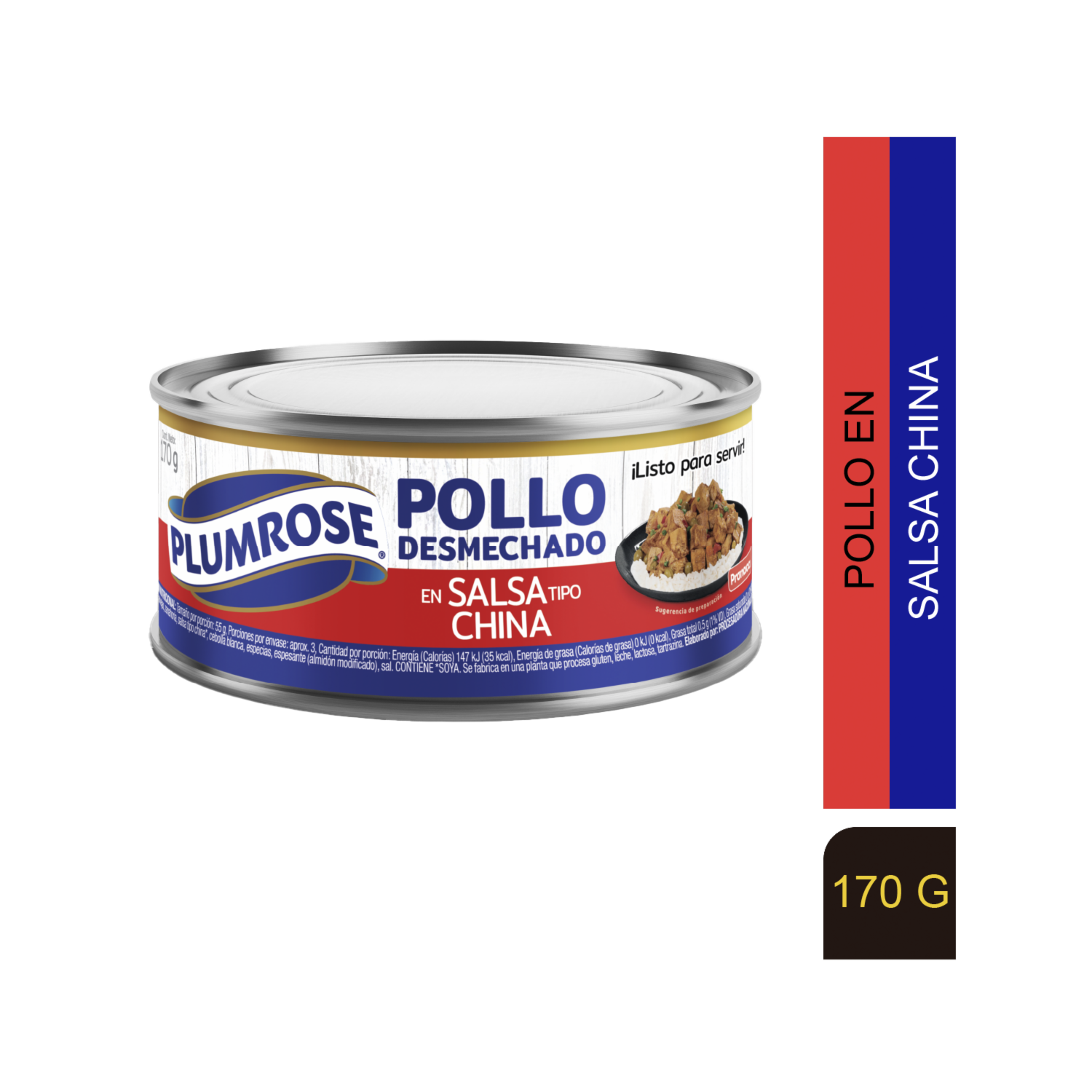 Pollo Desmechado En Salsa China Enlatado PLUMROSE 170 G