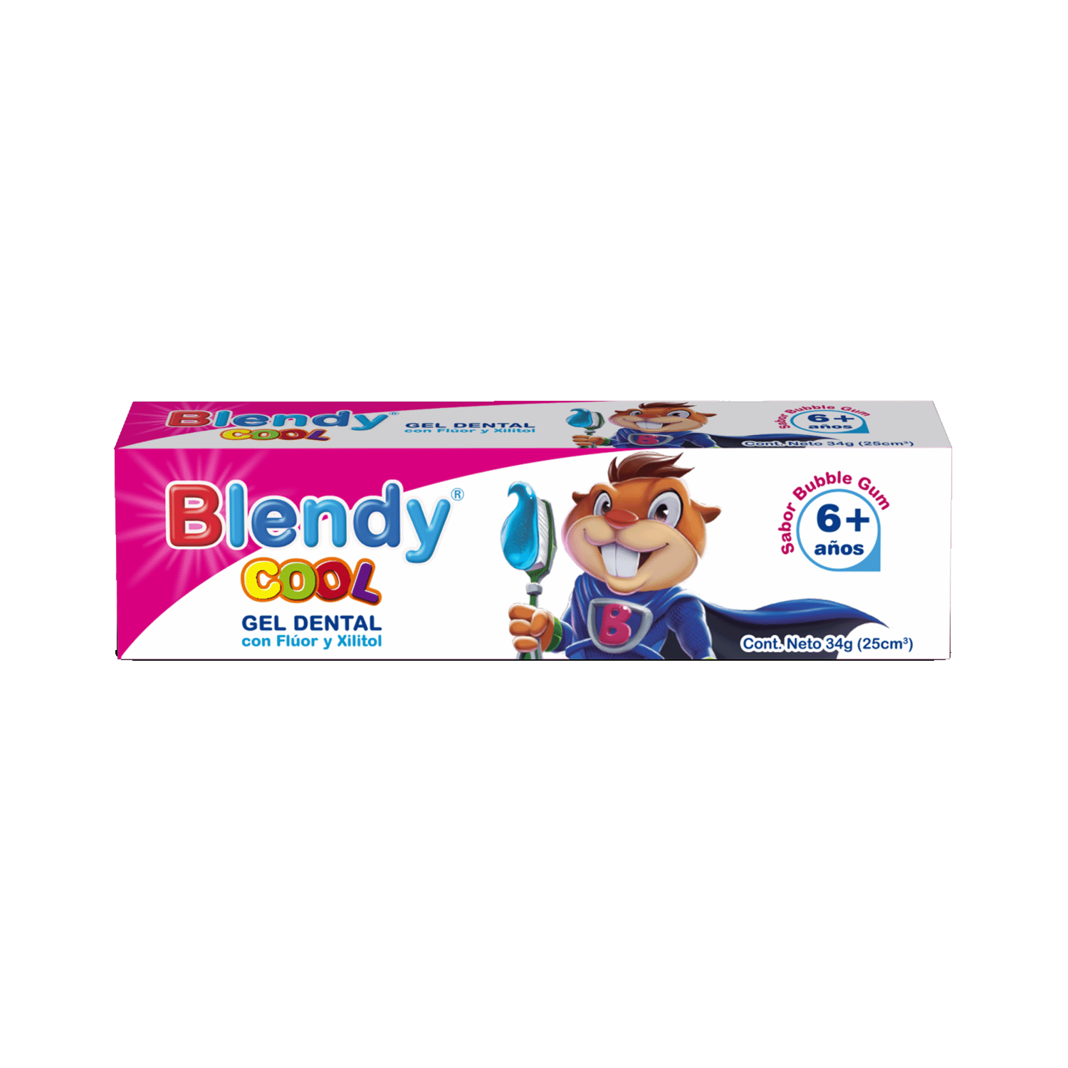 Pasta Dental Infantil Cool Bubble Gum 6 Años BLENDY 34 G