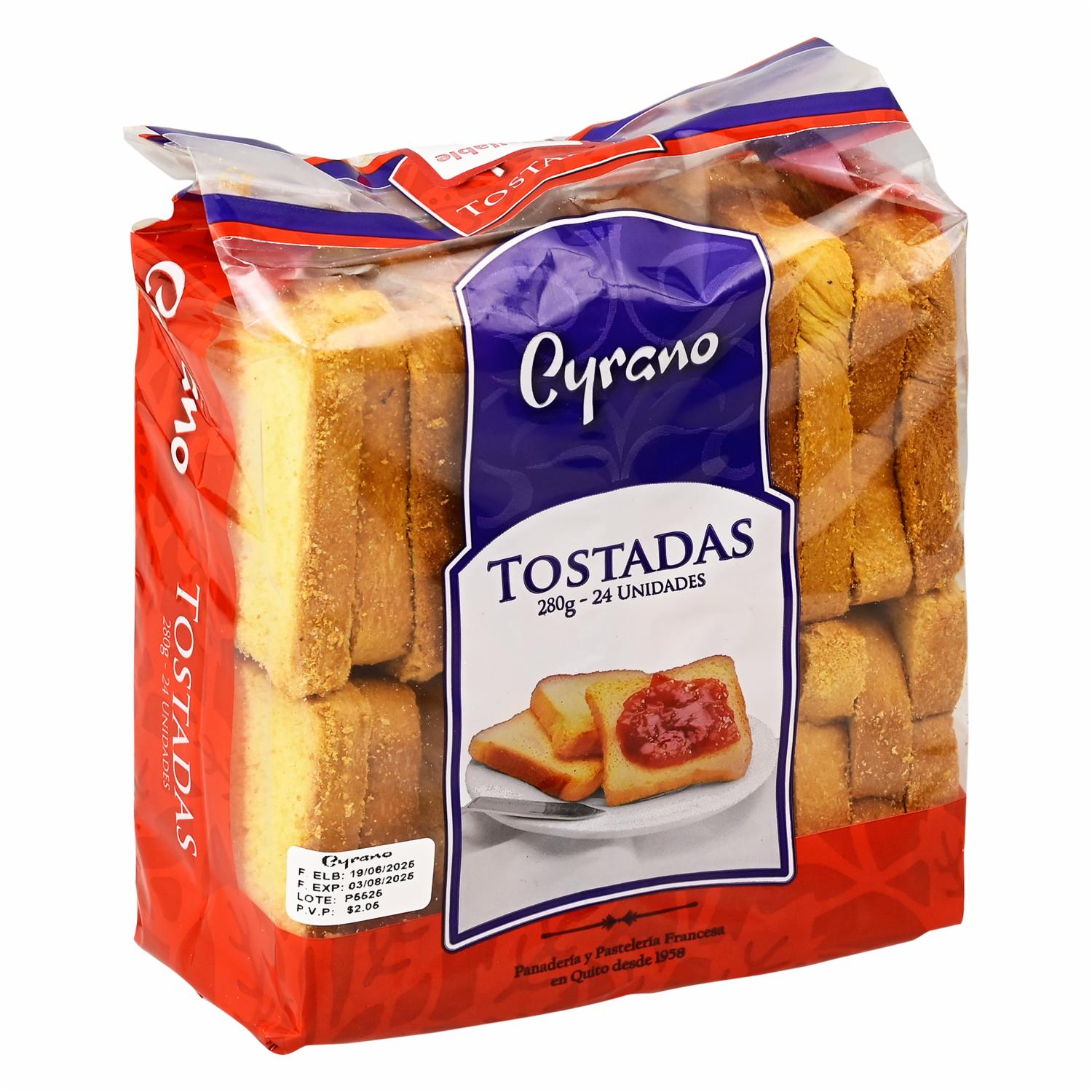 Tostadas Naturales X 24 Uds CYRANO 280 G