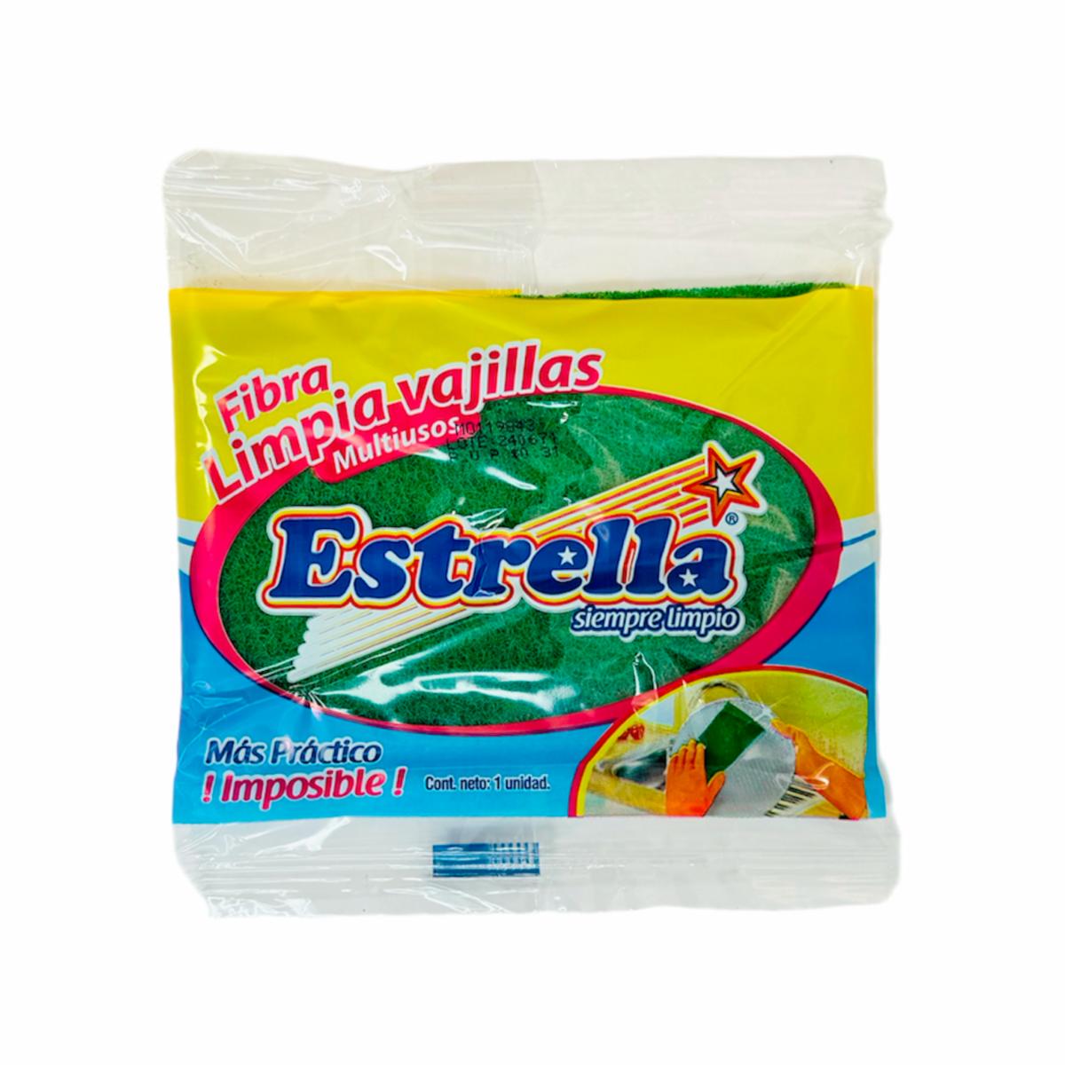 Fibra Limpia Vajillas Multiuso Mayor Duración ESTRELLA Unidad