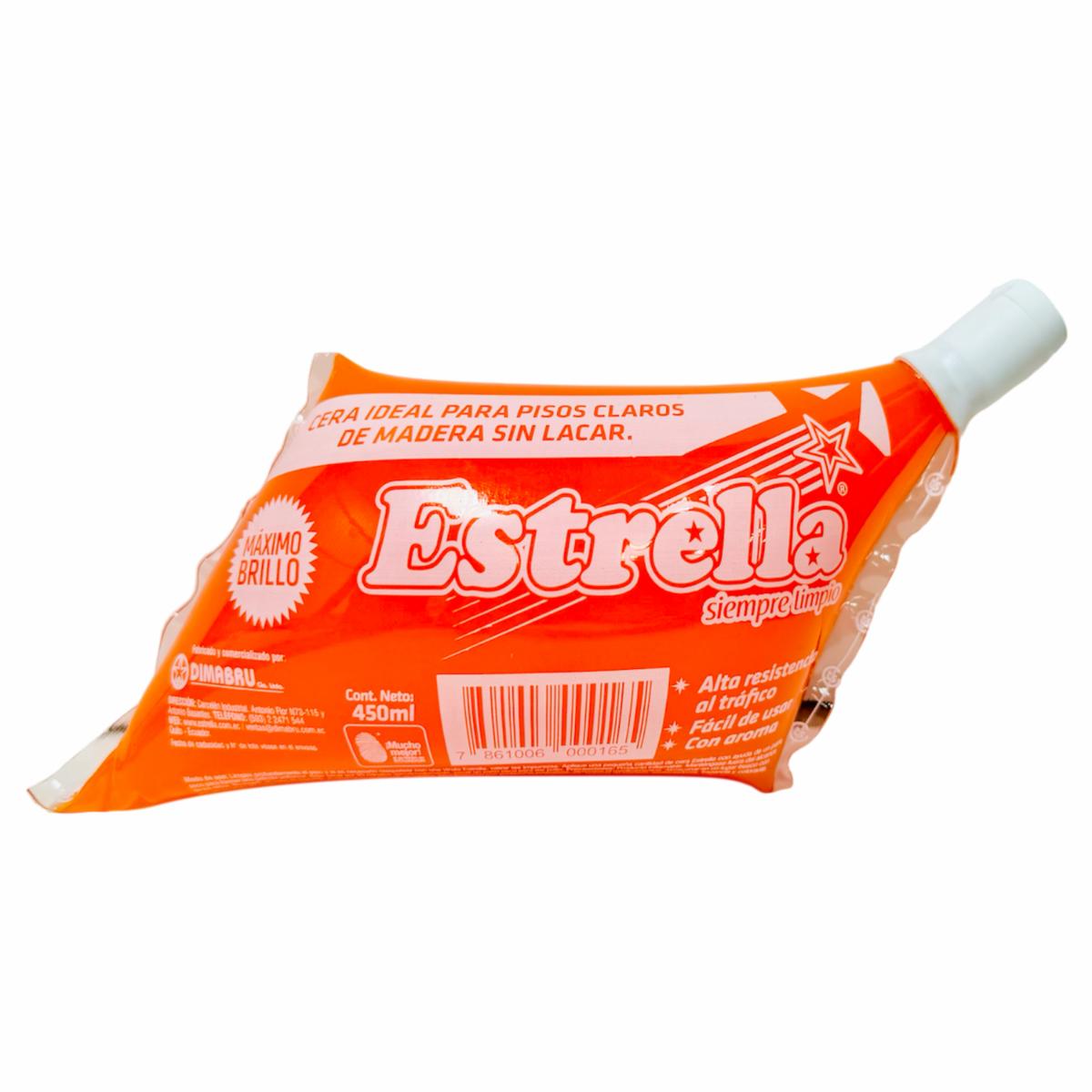 Cera Para Pisos Claros De Madera Sin Lacar En Sachet ESTRELLA 450 Ml