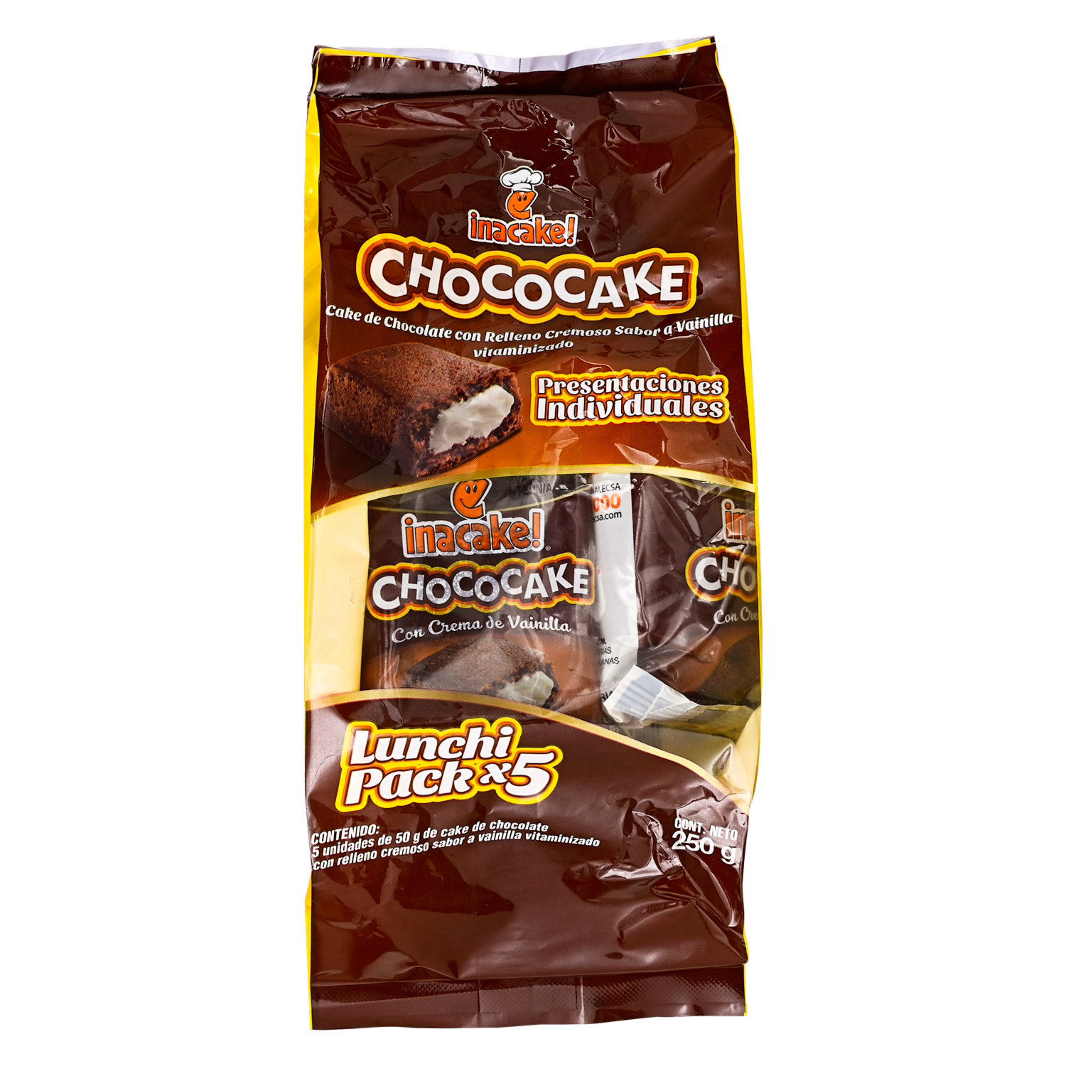Pack Lunchi Chococake INACAKE! 50 G X5