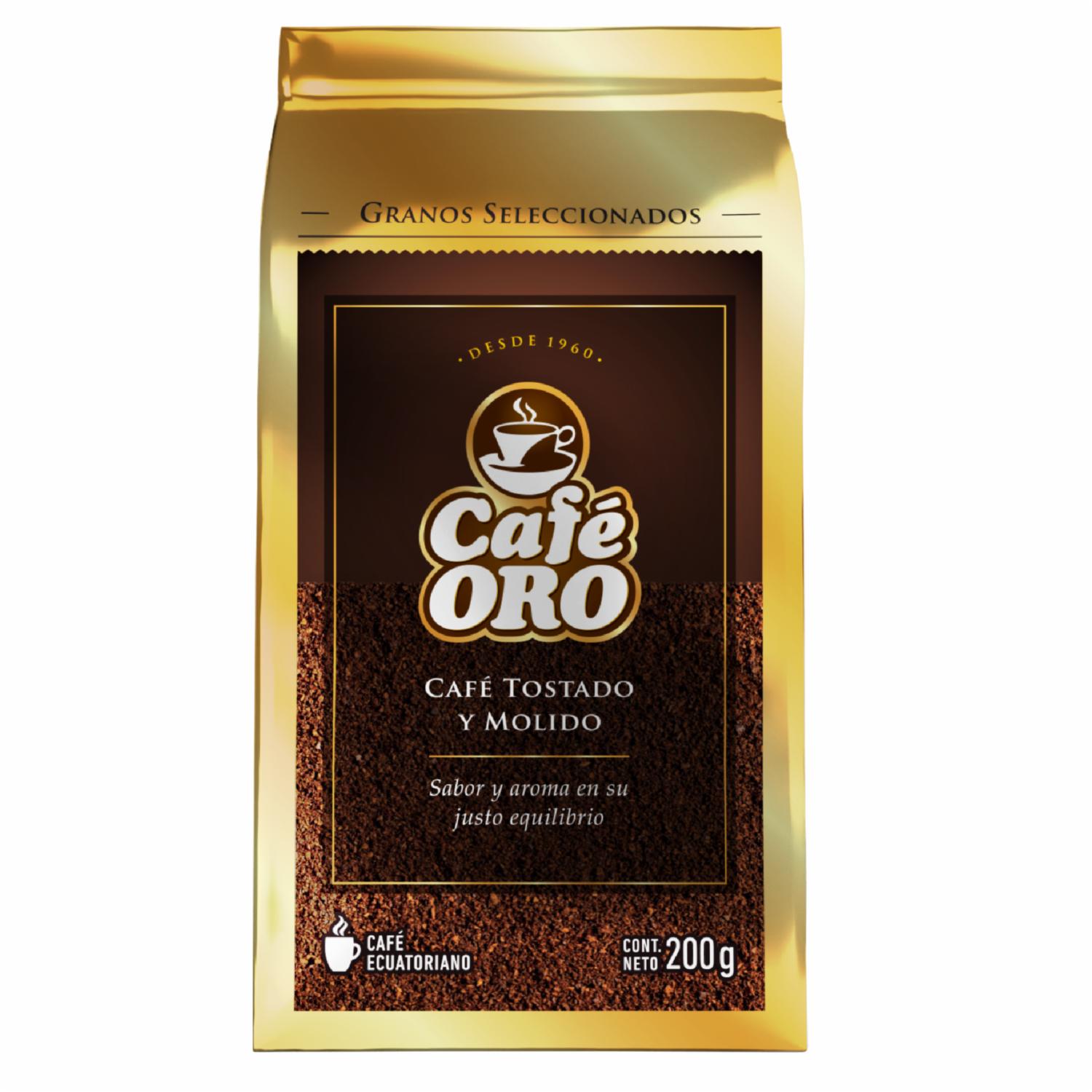 Café Tostado Y Molido Para Pasar CAFÉ ORO 200 G