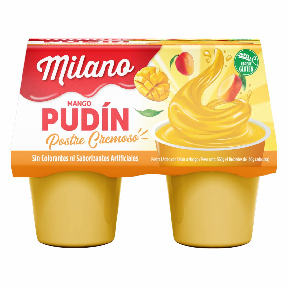 Pudín De Mango Cremoso MILANO 4 X 140 G