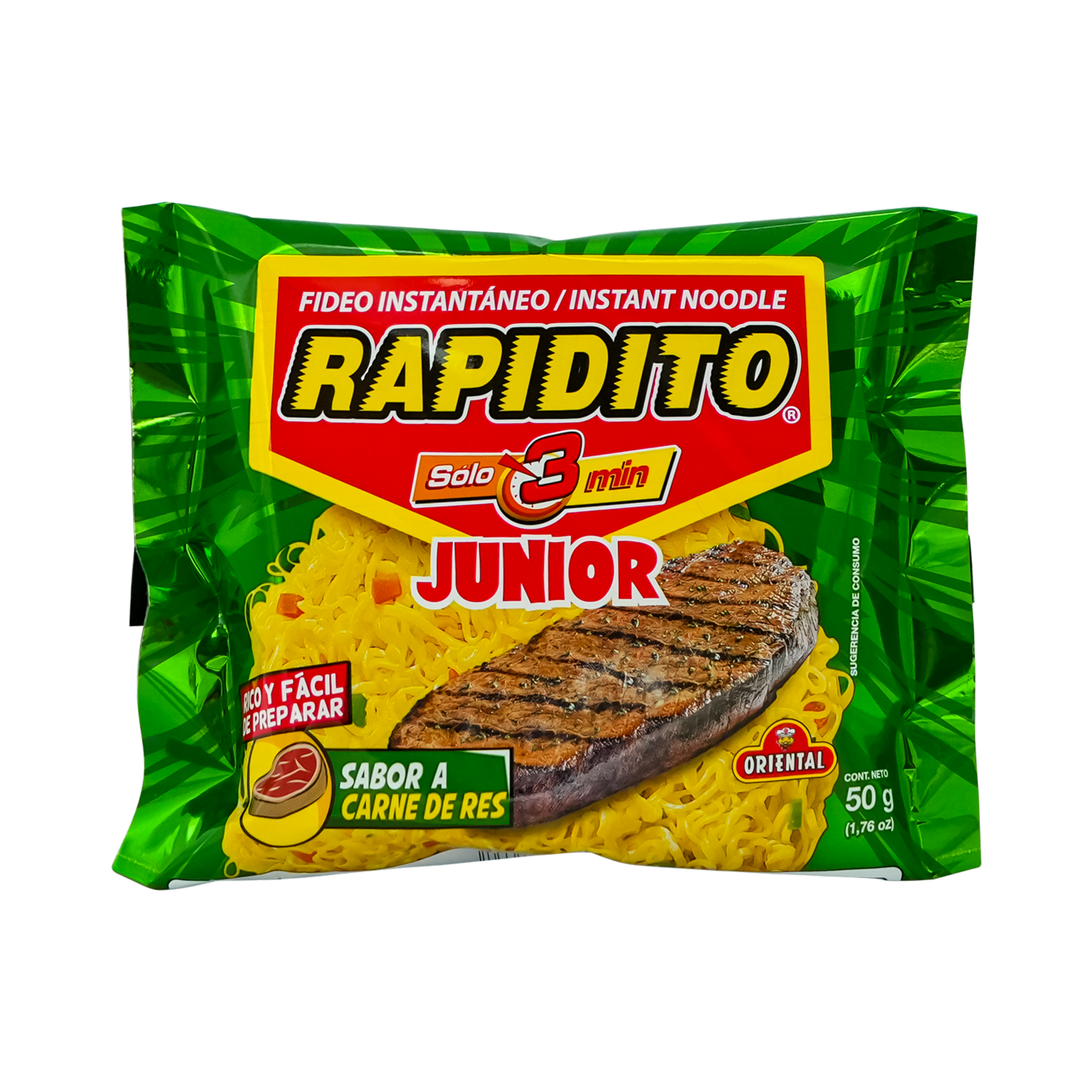 Fideo Instantáneo Rapidito Jr Res ORIENTAL 50 G