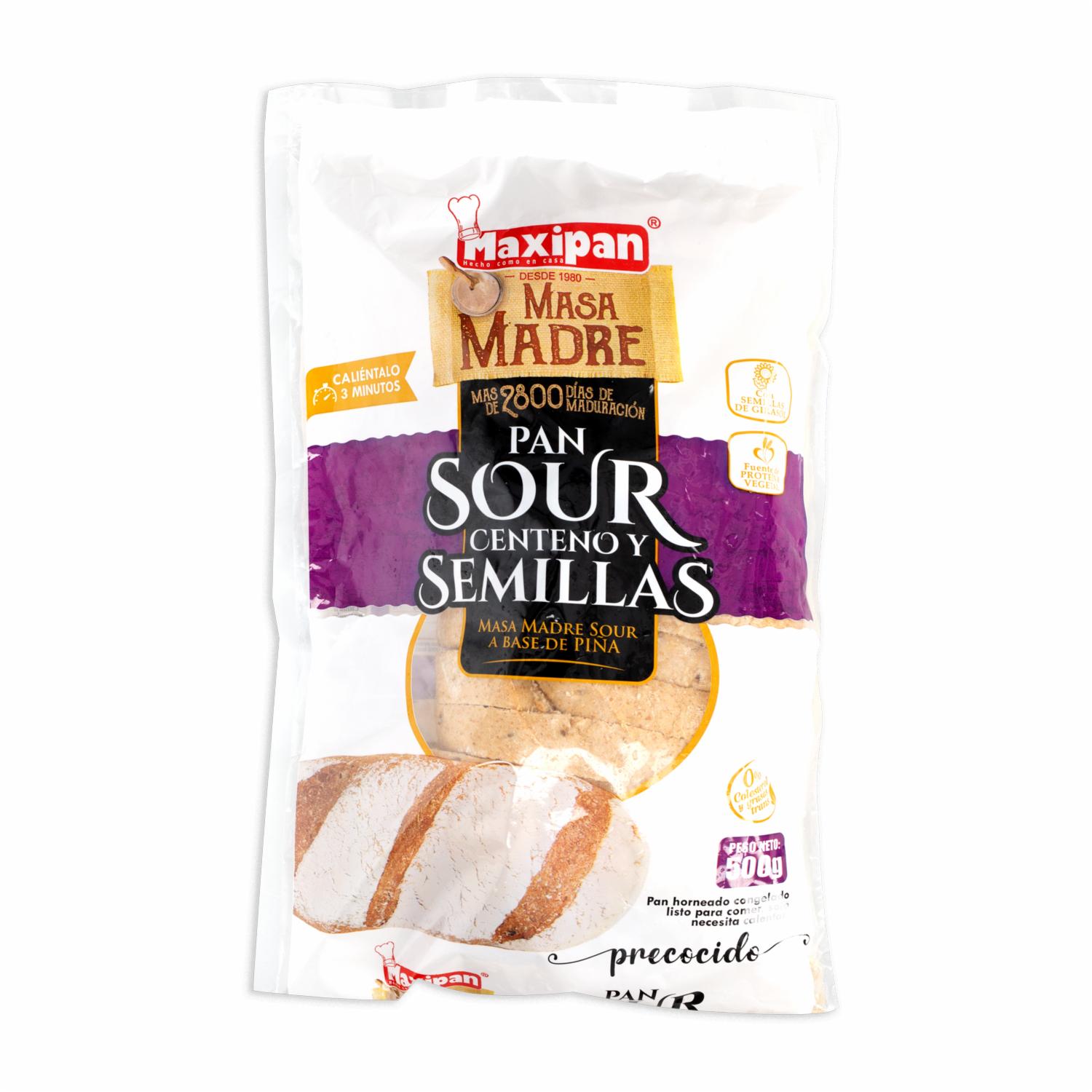 Pan Sour Centeno Y Semillas MAXIPAN 500 G