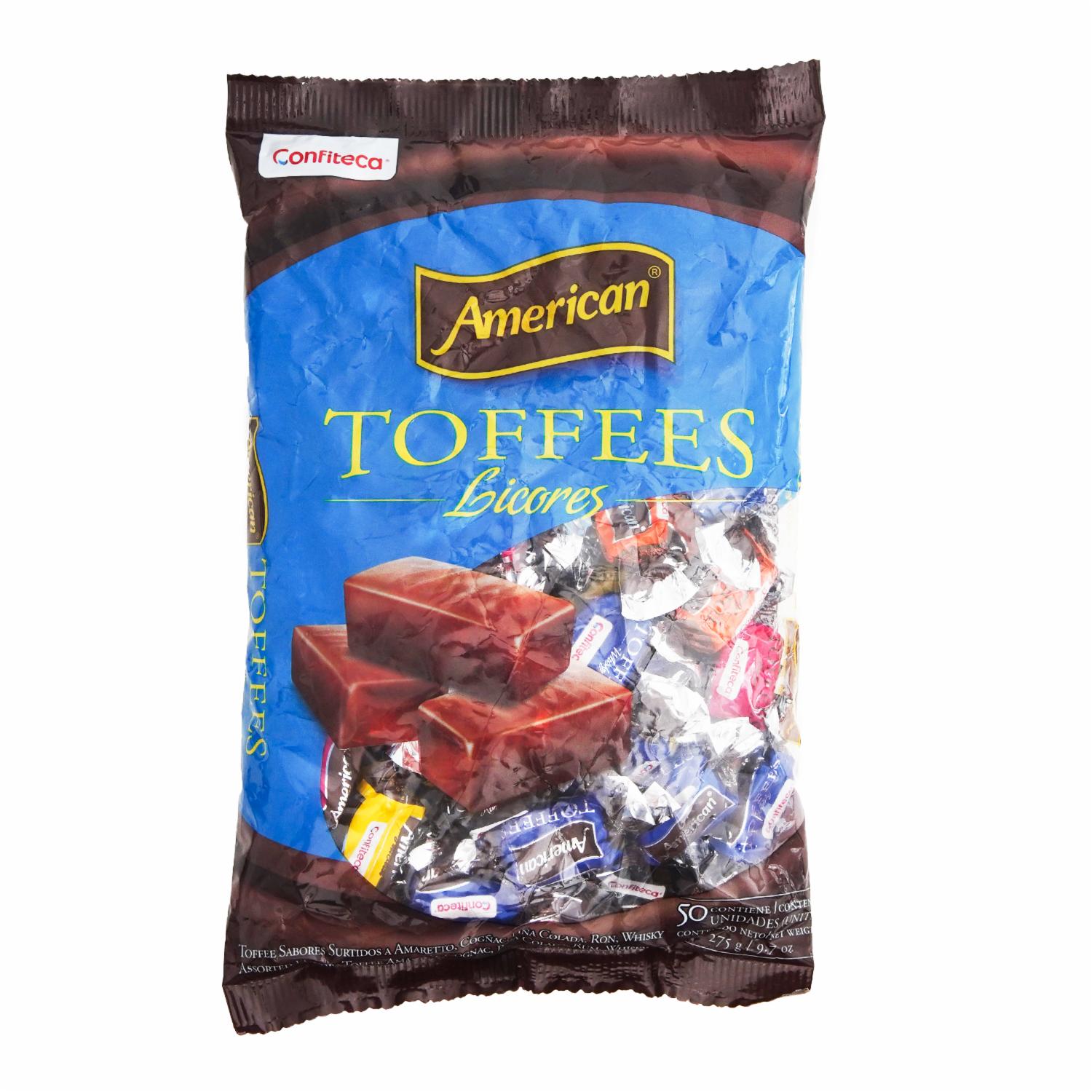 Caramelos Toffee Licor AMERICAN 50 x 35g