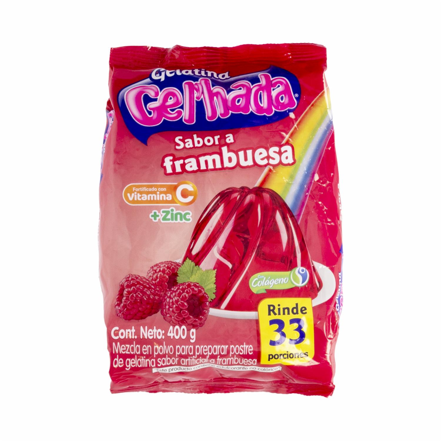 Gelatina En Polvo Sabor A Frambuesa GEL’HADA 400 G