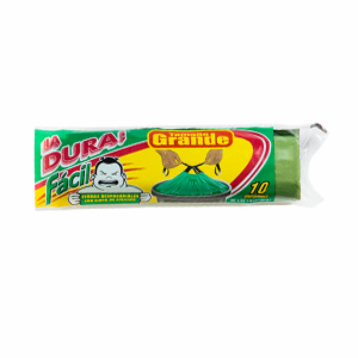 Funda Para Basura Industrial Verde LA DURA 10 Unidades