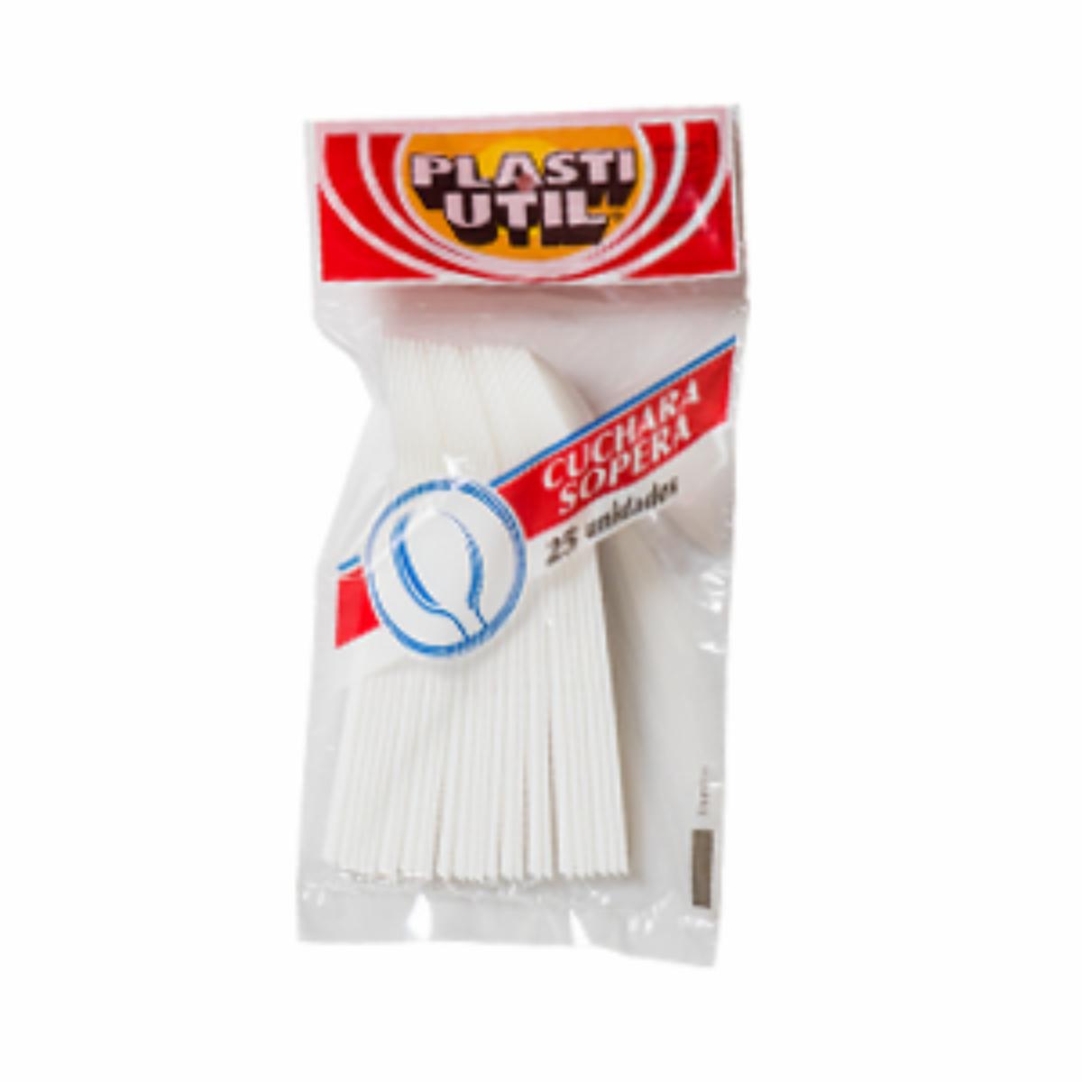 Cucharas Soperas PLASTIUTIL 25 Unidades