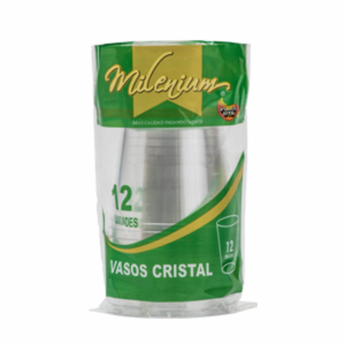Vaso Tipo Cristal 12 Onzas PLASTIUTIL 12 Unidades