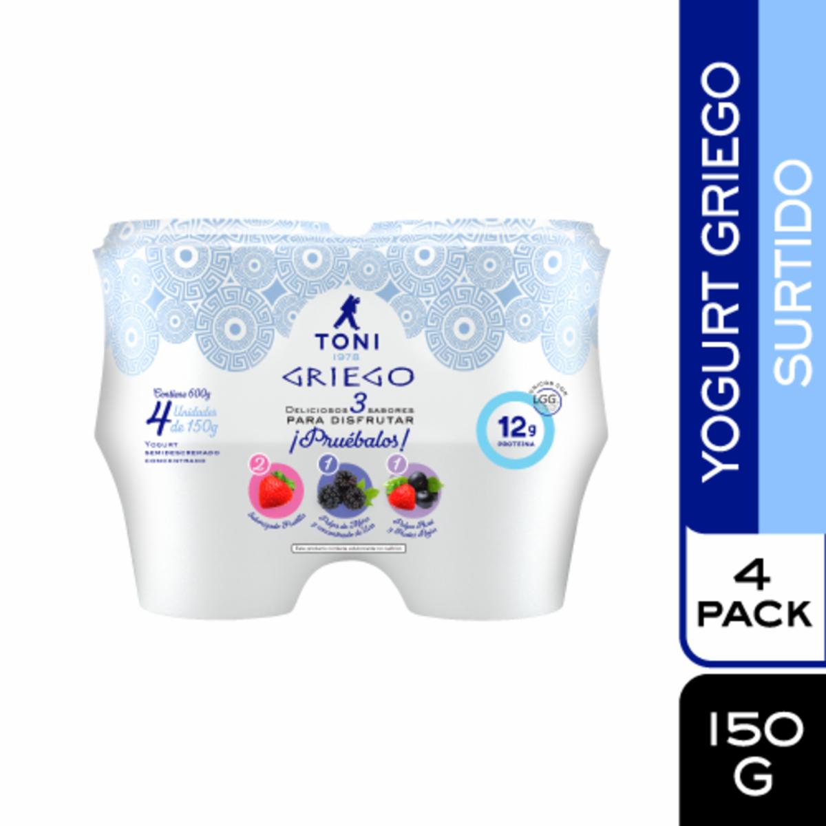 Yogurt Griego Surtido TONI 4 X 150G