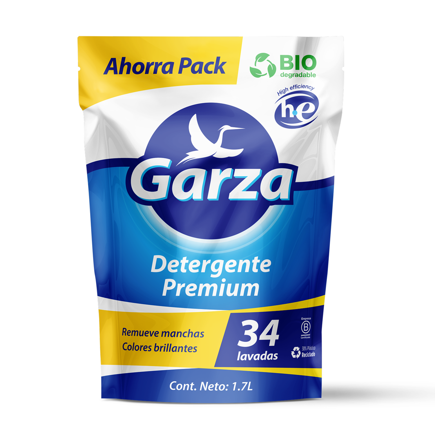 Detergente Líquido Premium GARZA 1700 Ml