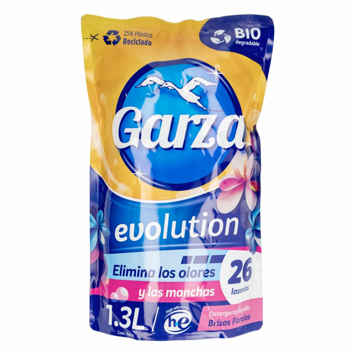 Detergentes Líquido Evolution Brisas Floral GARZA 1300 Ml