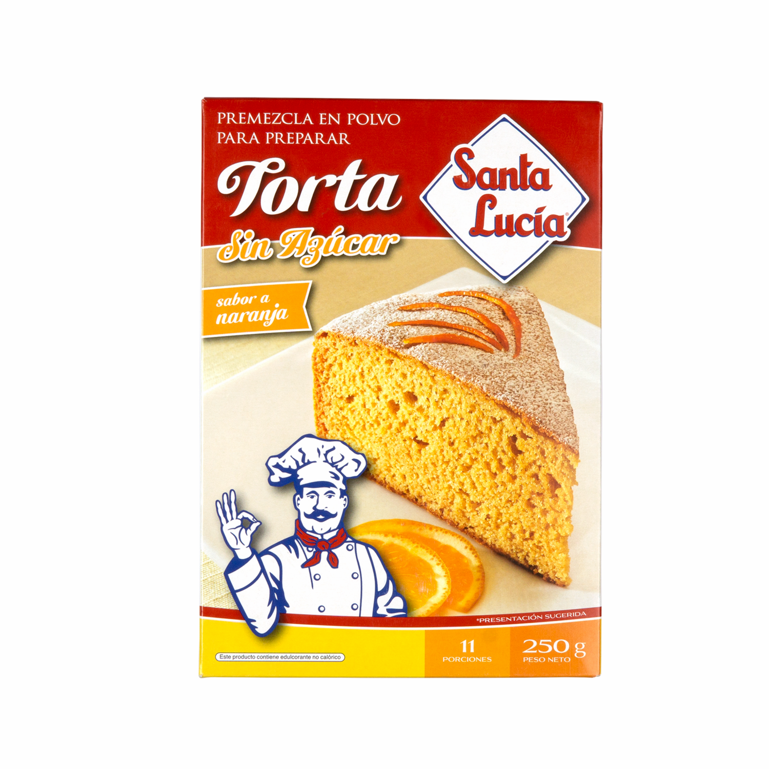Premezcla Para Torta Light De Naranja SANTA LUCÍA 250 G