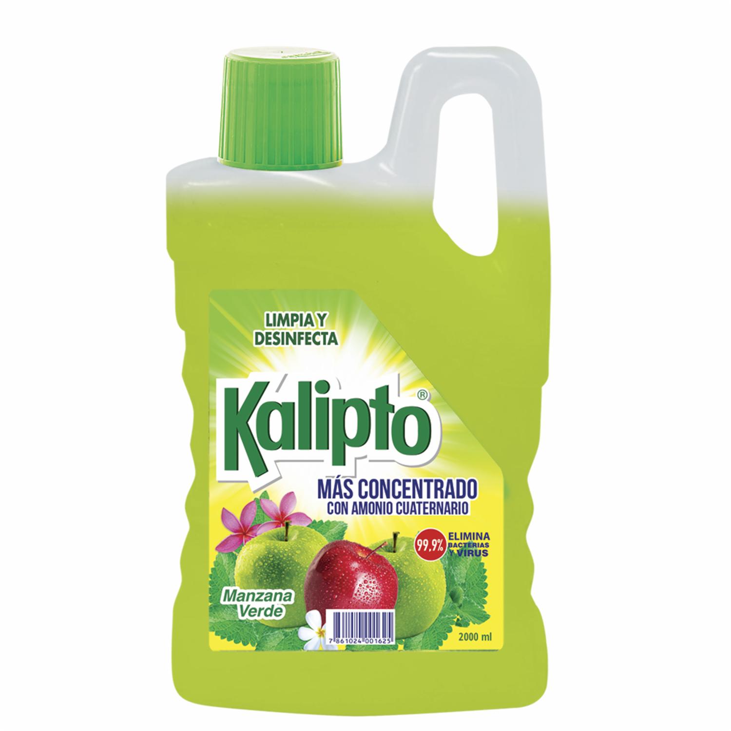 Desinfectante Con Amonio Cuaternario Aroma Manzana Verde KALIPTO 2000 Ml