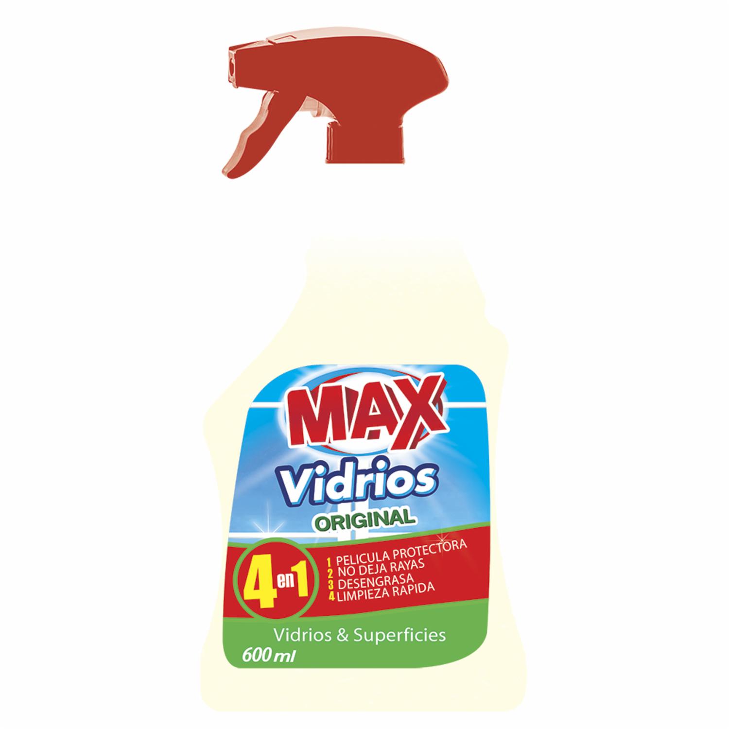 Limpiador De Vidrios Y Superficies Original 4 En 1 MAX Spray 600 Ml
