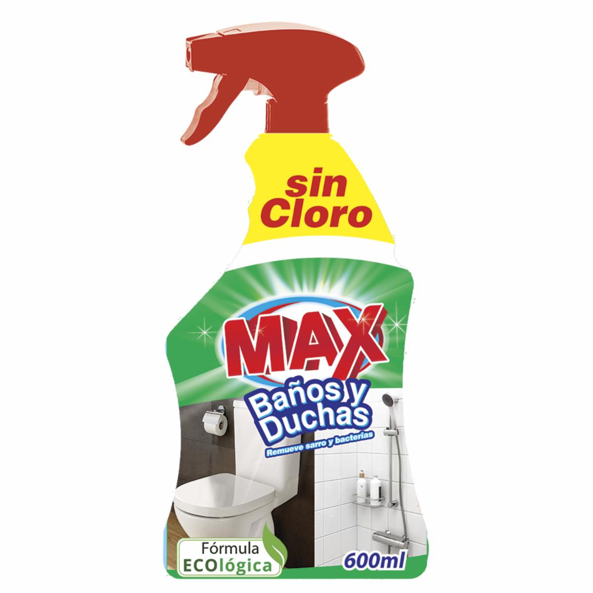 Limpiador Para Baños Y Duchas Sin Cloro MAX Spray 600 Ml