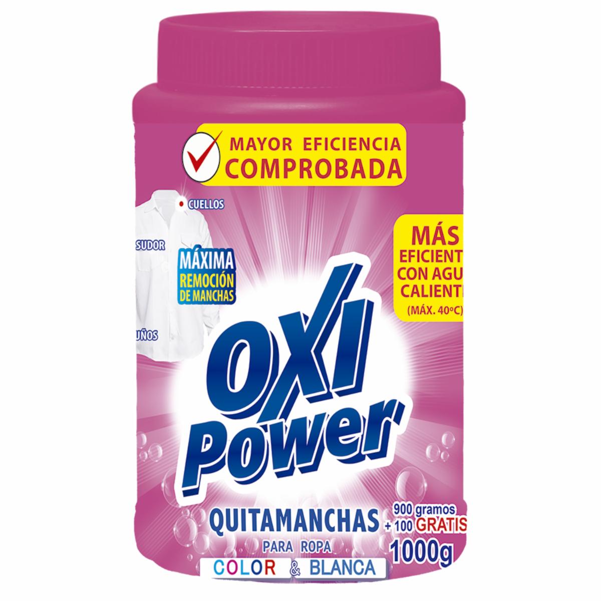 Quitamanchas De Ropa Blanca Y De Color En Polvo OXI POWER 1000 G
