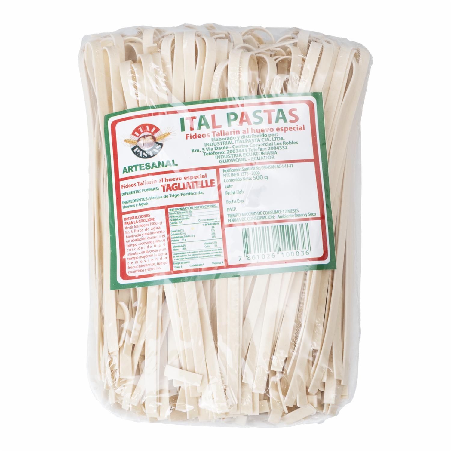 Pastas Taghiatelle ITAL PASTAS 500 G