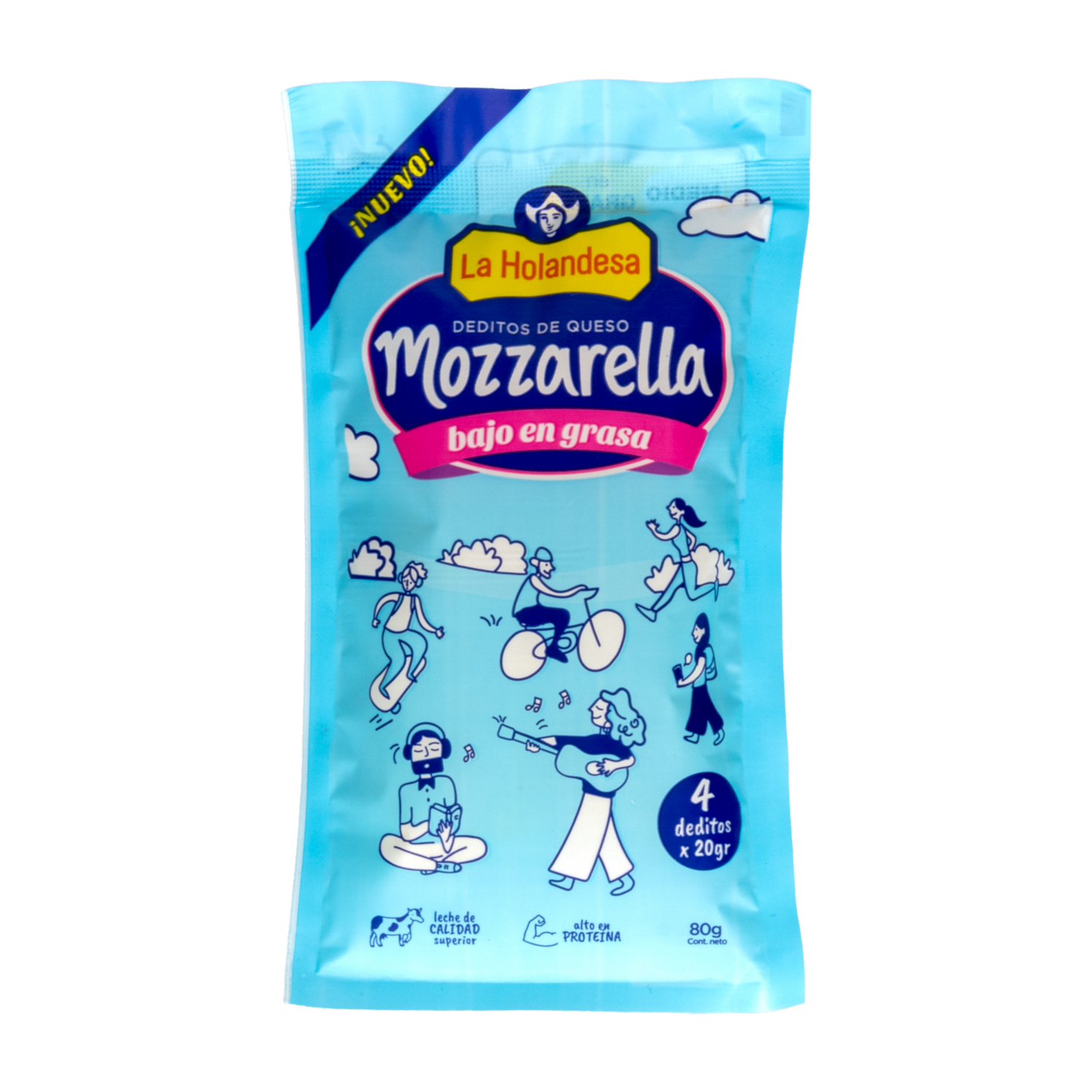 Queso Mozzarella Bajo En Grasa LA HOLANDESA 80 G