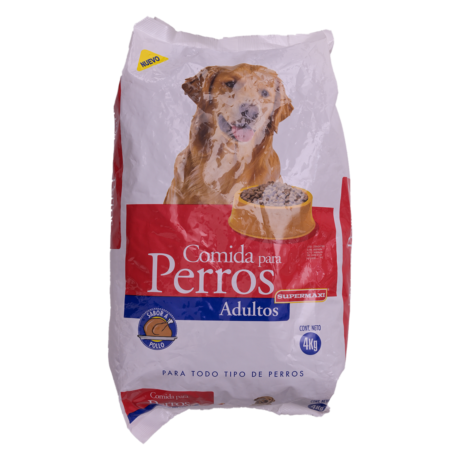 Alimento Para Perros Con Nutrientes SUPERMAXI 4 Kg