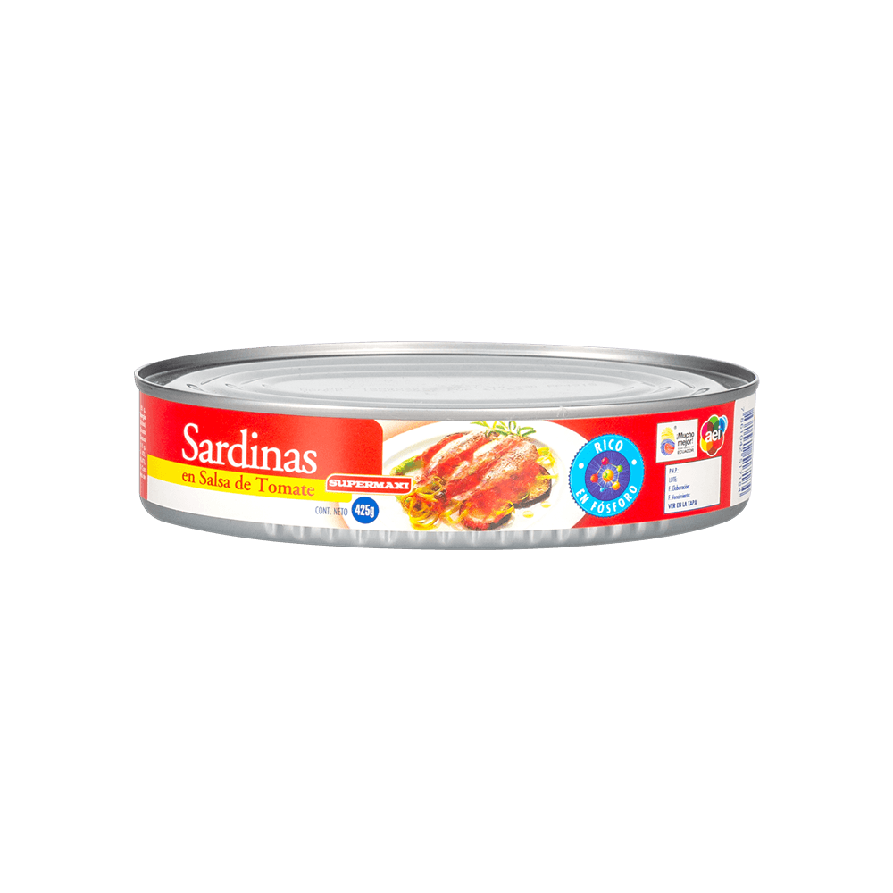 Supermaxi Sardina Tomate 425 G