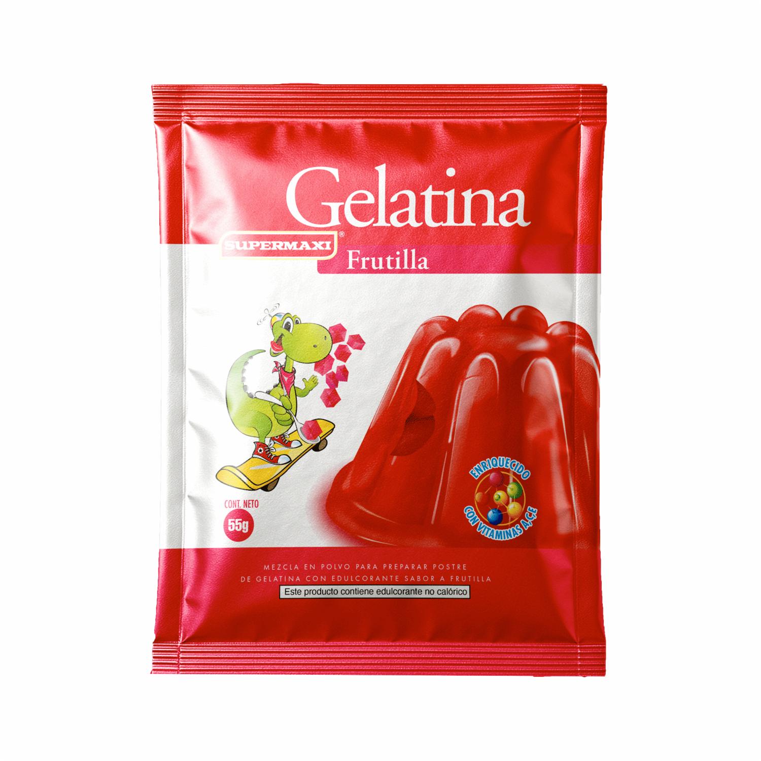 Gelatina De Frutilla SUPERMAXI 55 g