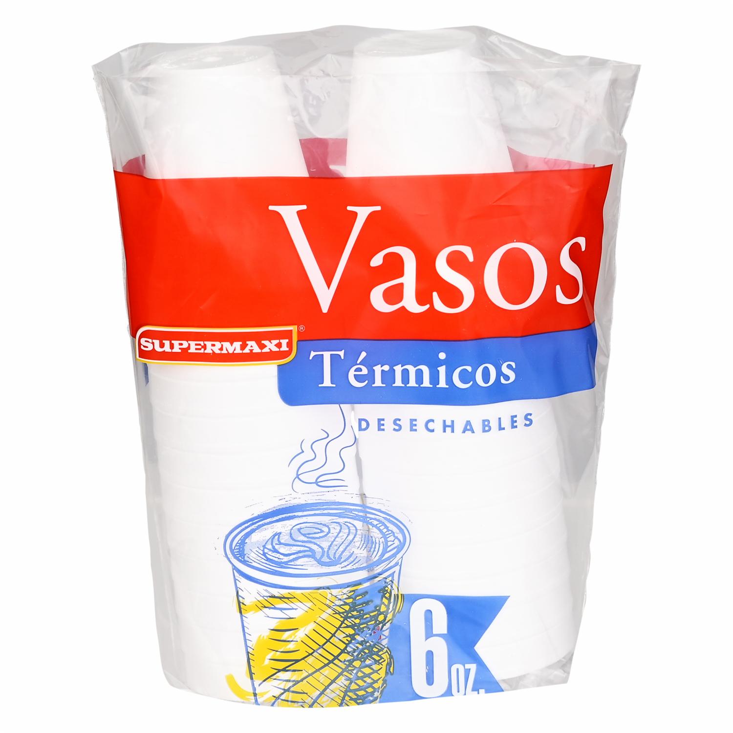 Vasos Térmicos De 6 Onzas SUPERMAXI 24 Unidades